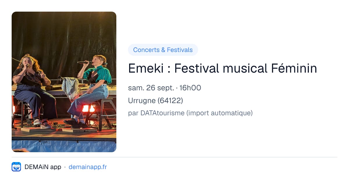 Emeki : Festival musical Féminin — Urrugne