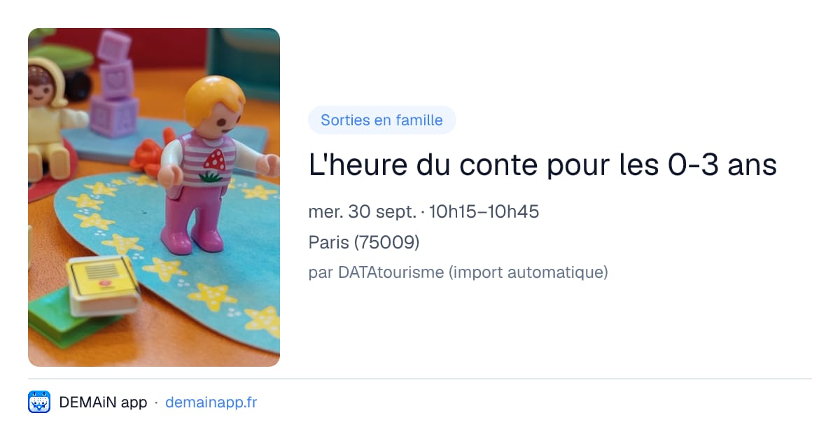 L'heure du conte pour les 0-3 ans — Paris