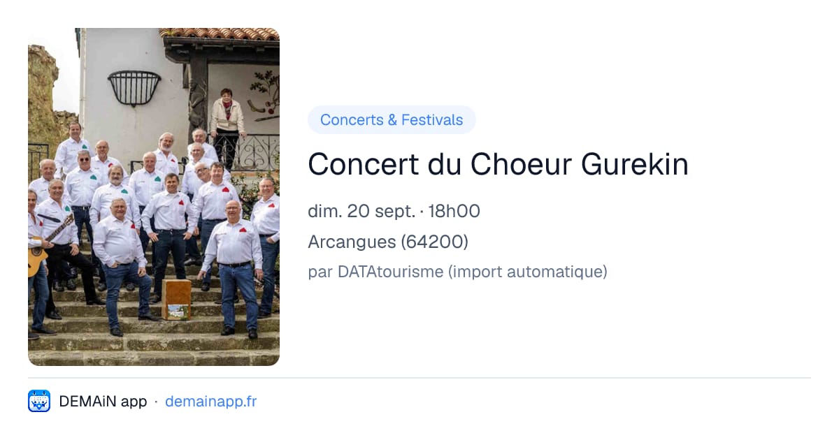 Concert du Choeur Gurekin — Arcangues