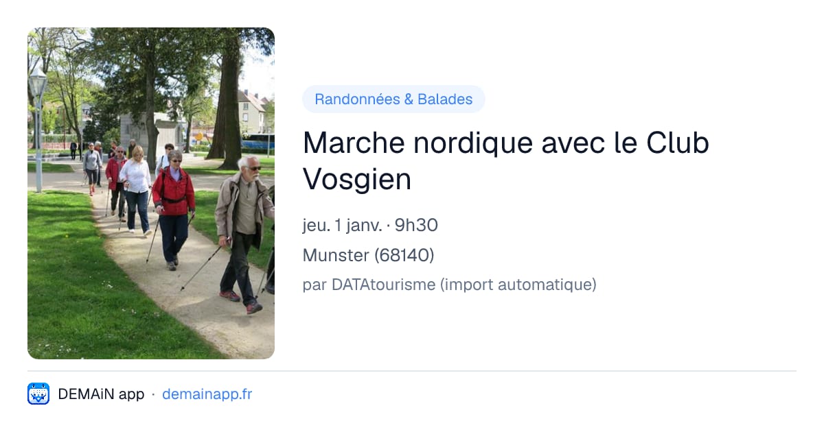 Marche nordique avec le Club Vosgien — Munster