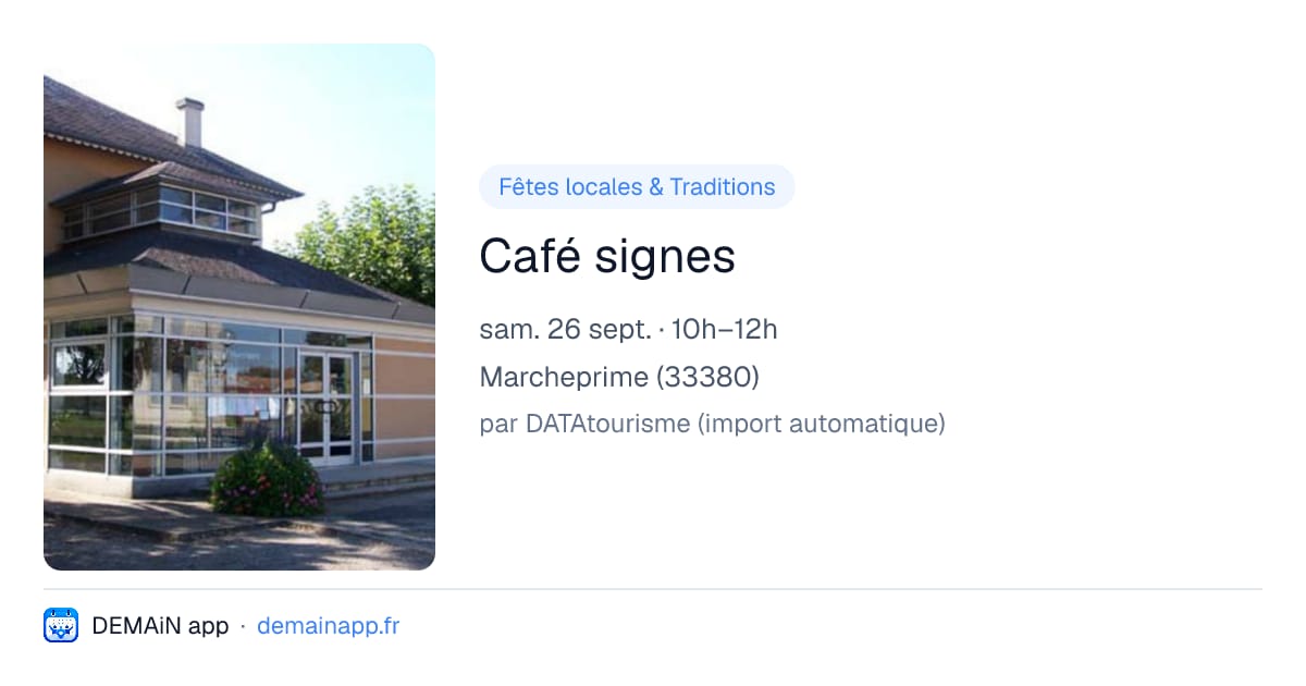 Café signes — Marcheprime