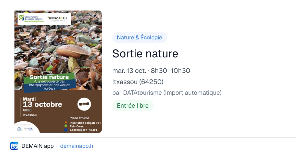 Sortie nature — Itxassou