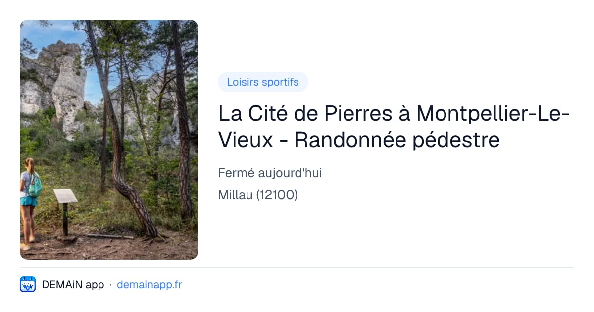 La Cité de Pierres à Montpellier-Le-Vieux - Randonnée pédestre — Millau