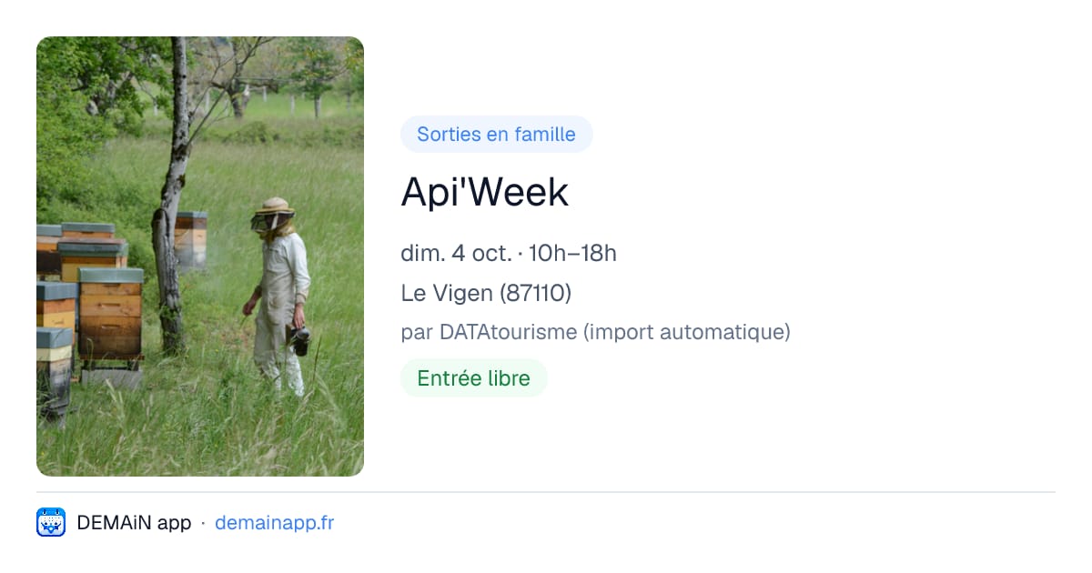 Api'Week — Le Vigen