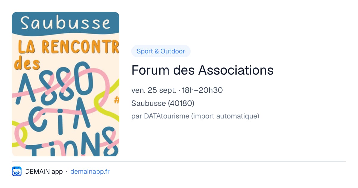 Forum des Associations — Saubusse