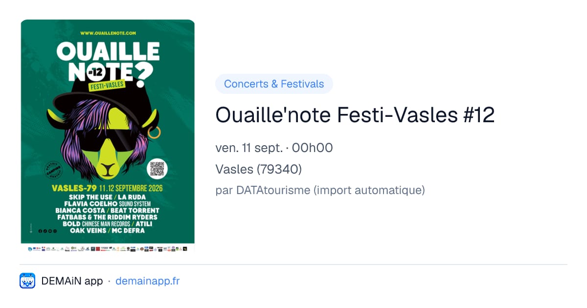 Ouaille'note Festi-Vasles #12 — Vasles