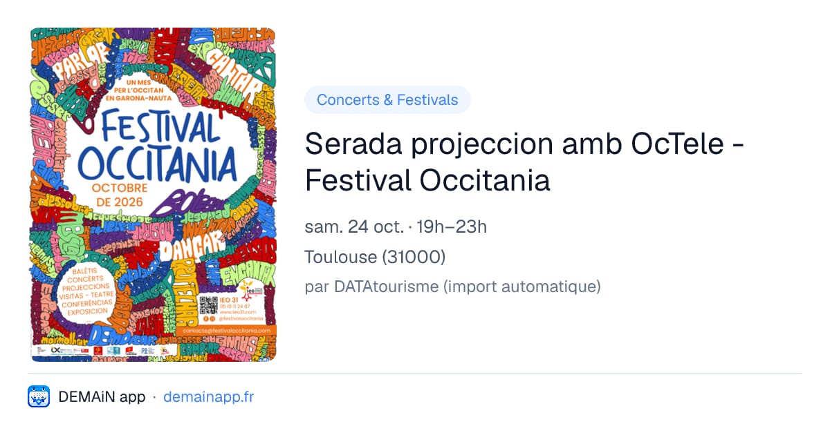 Serada projeccion amb OcTele - Festival Occitania — Toulouse