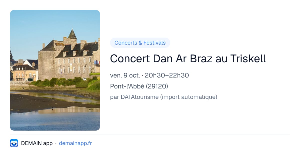 Concert Dan Ar Braz au Triskell — Pont-l'Abbé