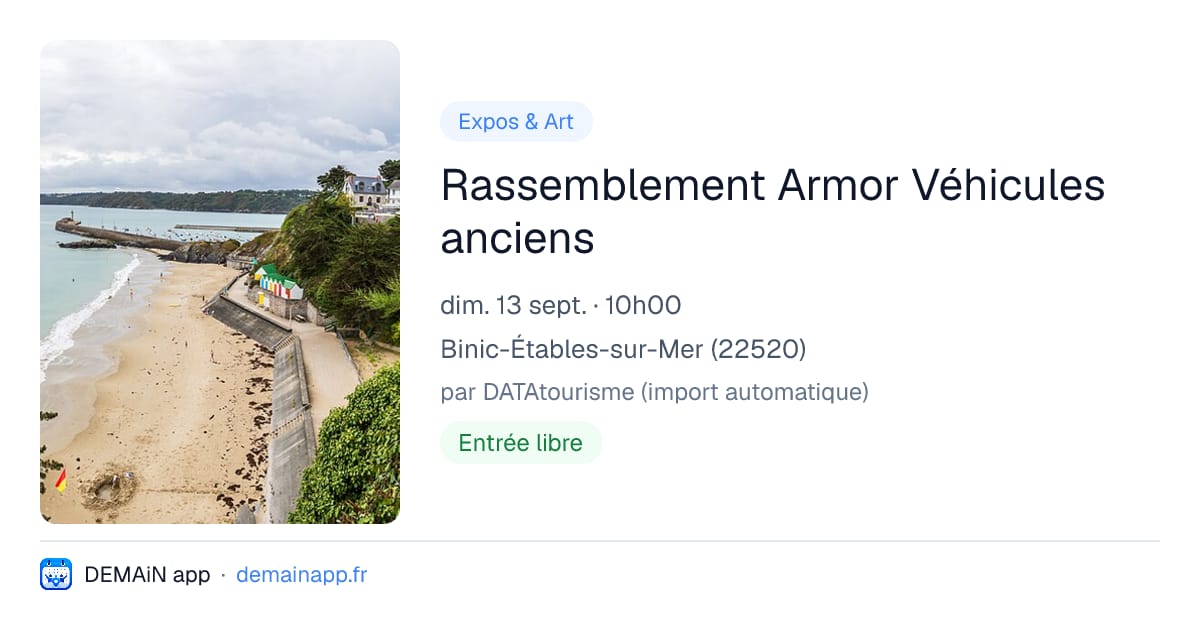 Rassemblement Armor Véhicules anciens — Binic-Étables-sur-Mer