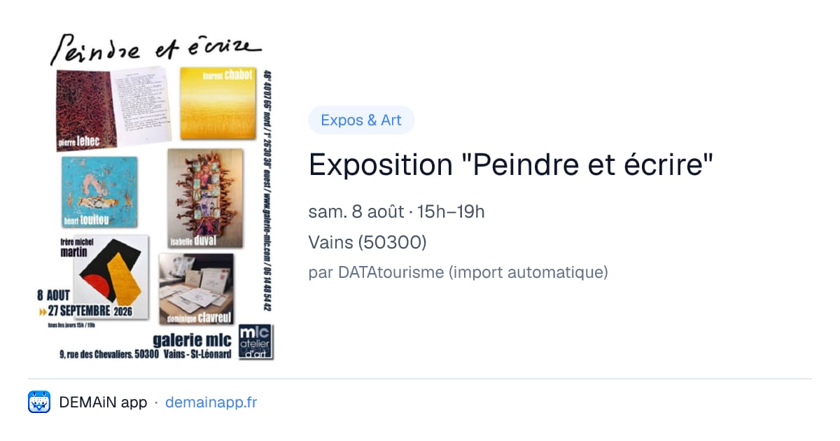 Exposition "Peindre et écrire" — Vains