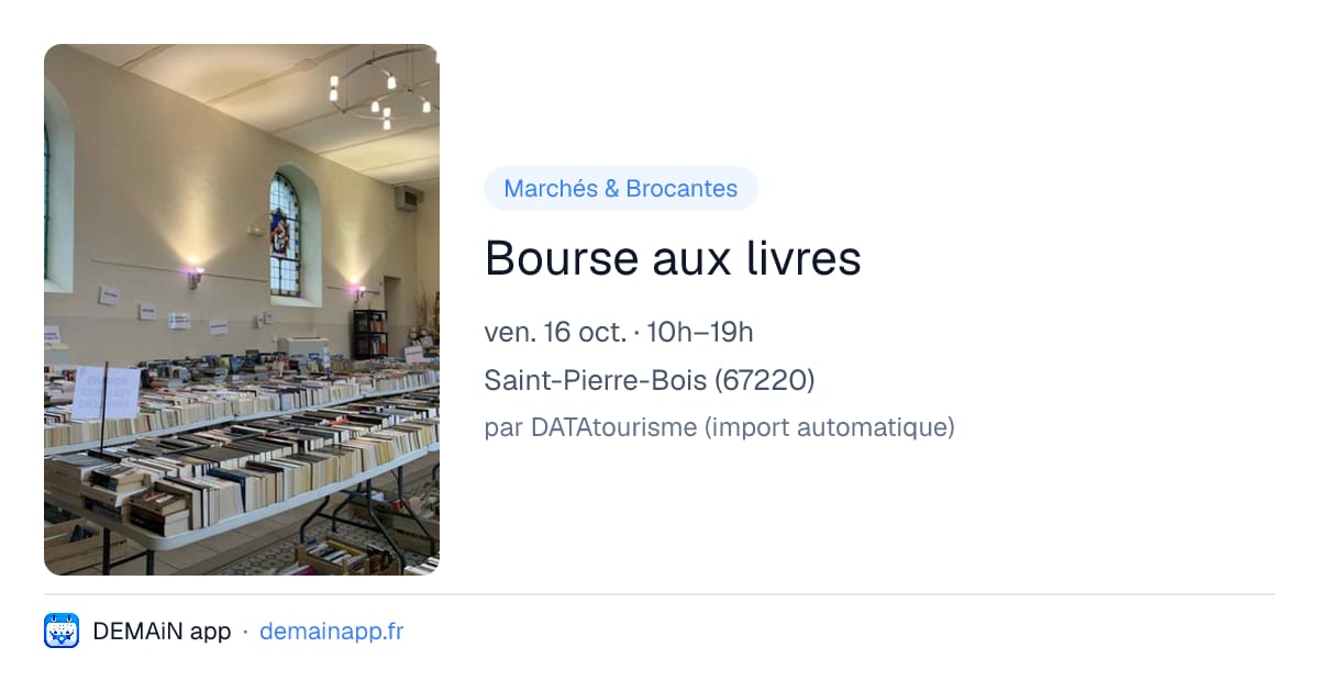 Bourse aux livres — Saint-Pierre-Bois
