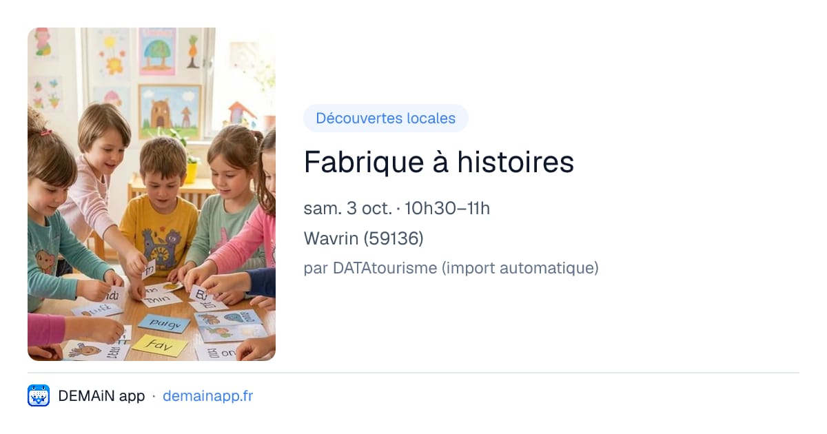 Fabrique à histoires — Wavrin
