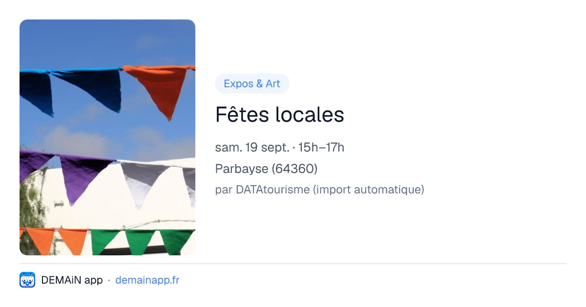 Fêtes locales — Parbayse