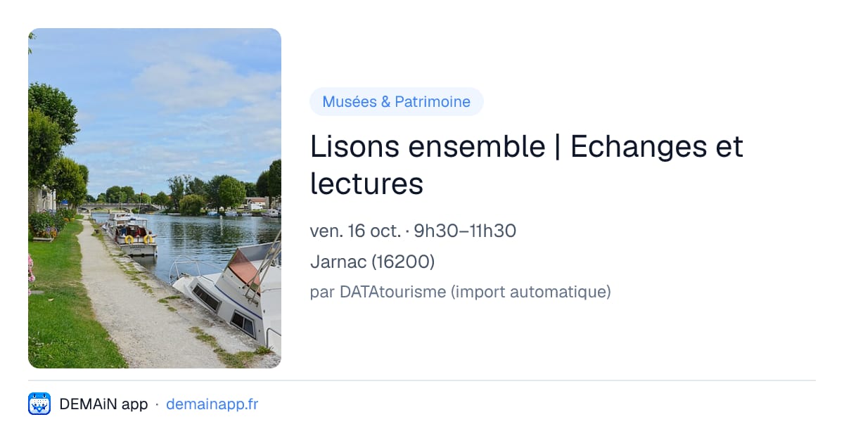 Lisons ensemble | Echanges et lectures — Jarnac