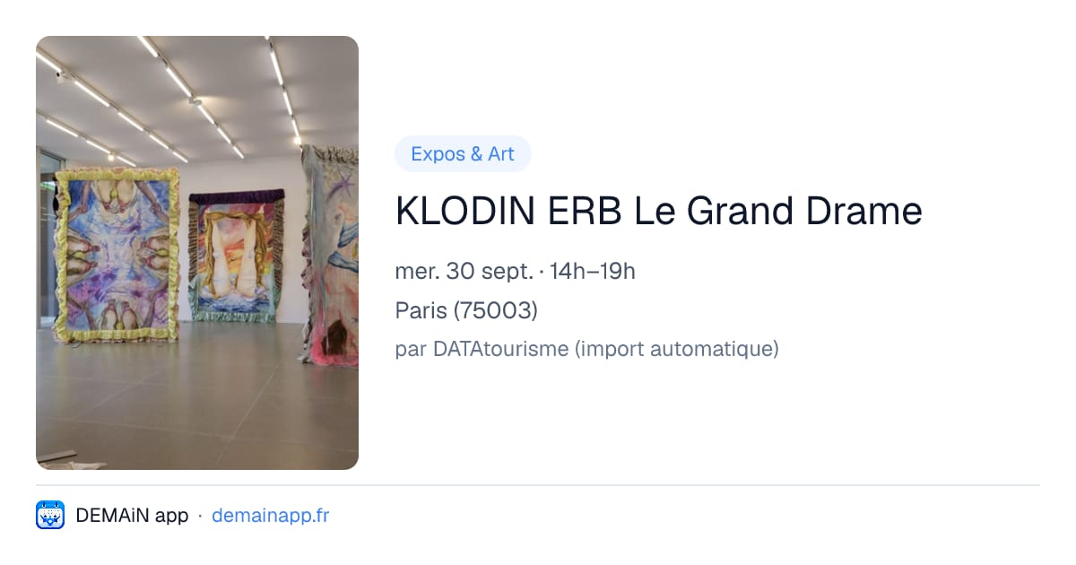 KLODIN ERB Le Grand Drame — Paris