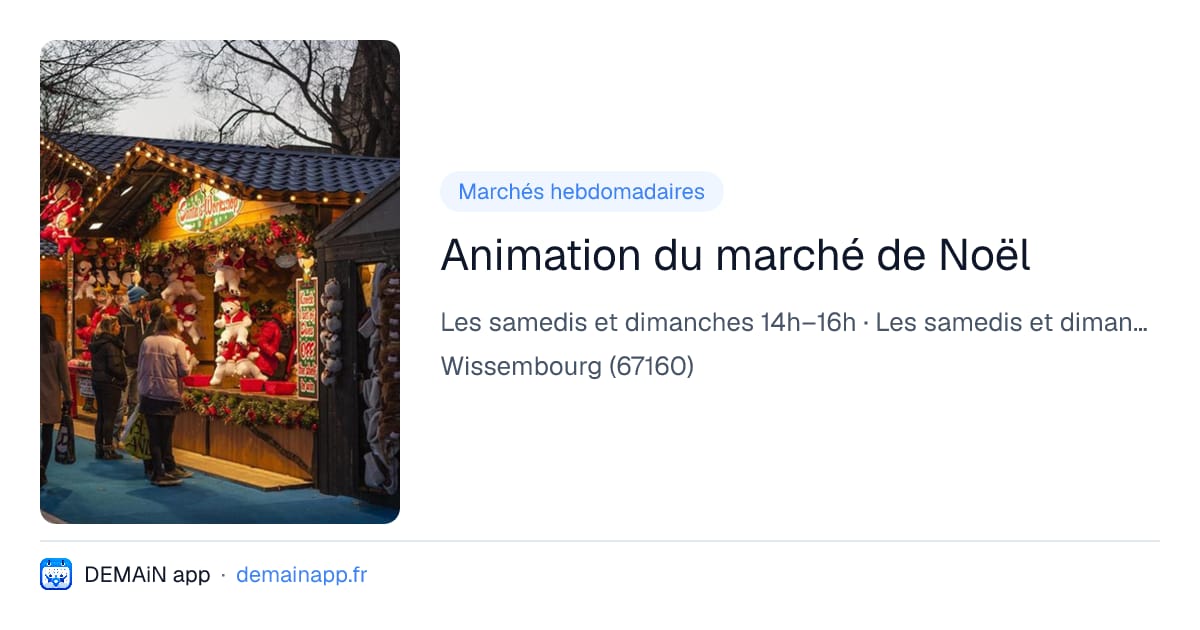 Animation du marché de Noël — Wissembourg