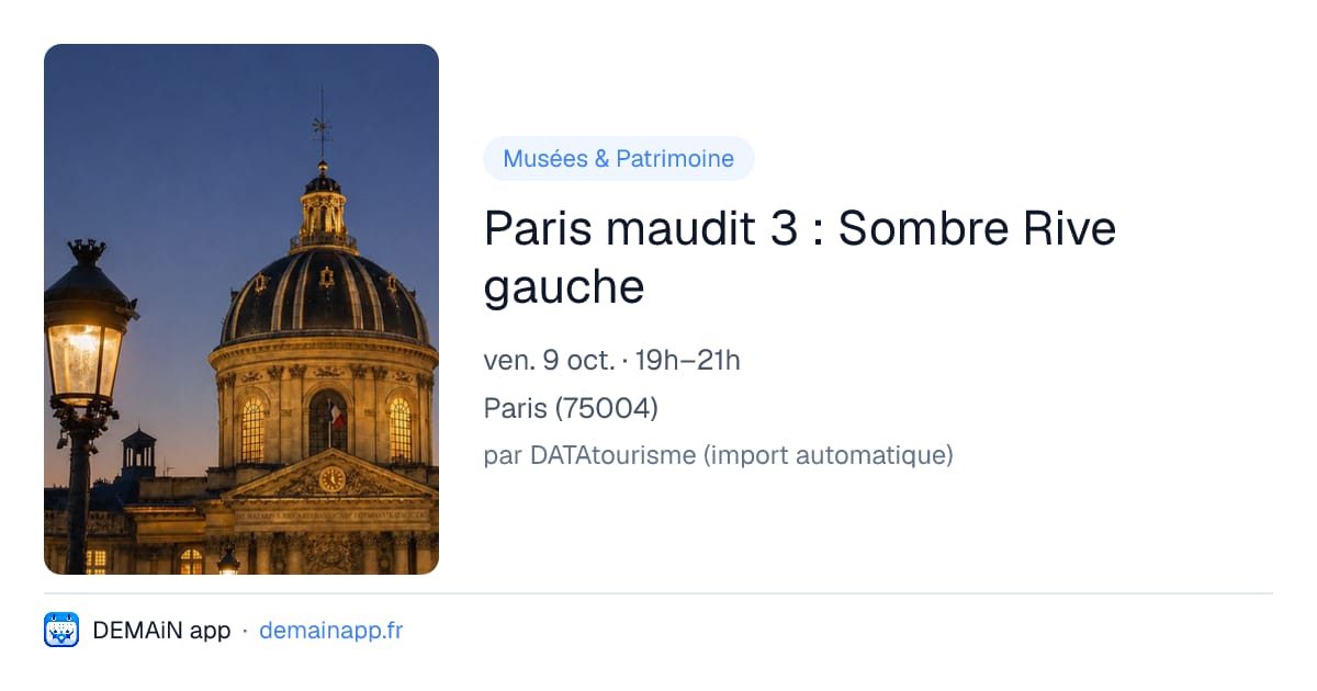 Paris maudit 3 : Sombre Rive gauche — Paris
