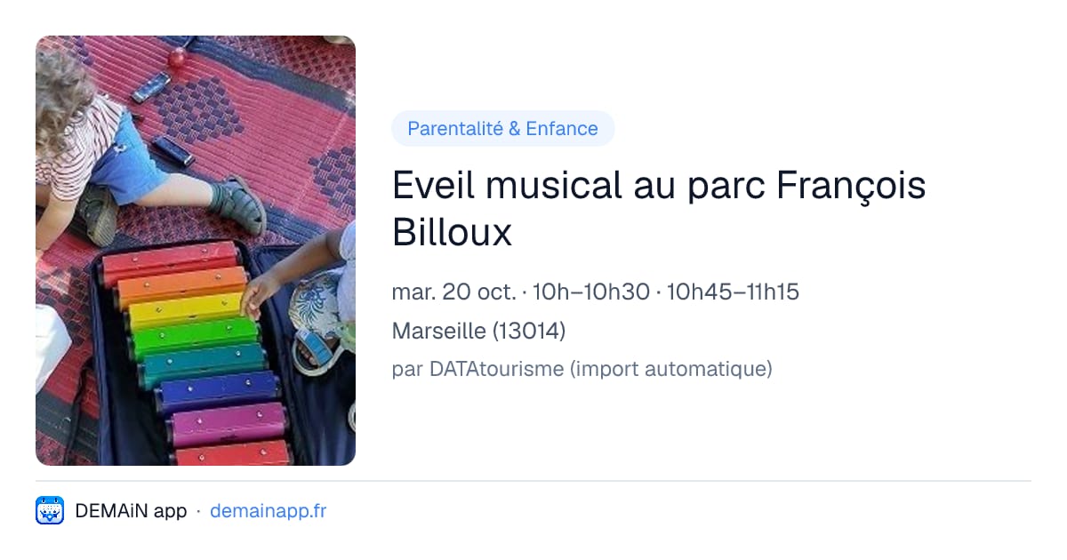 Eveil musical au parc François Billoux — Marseille