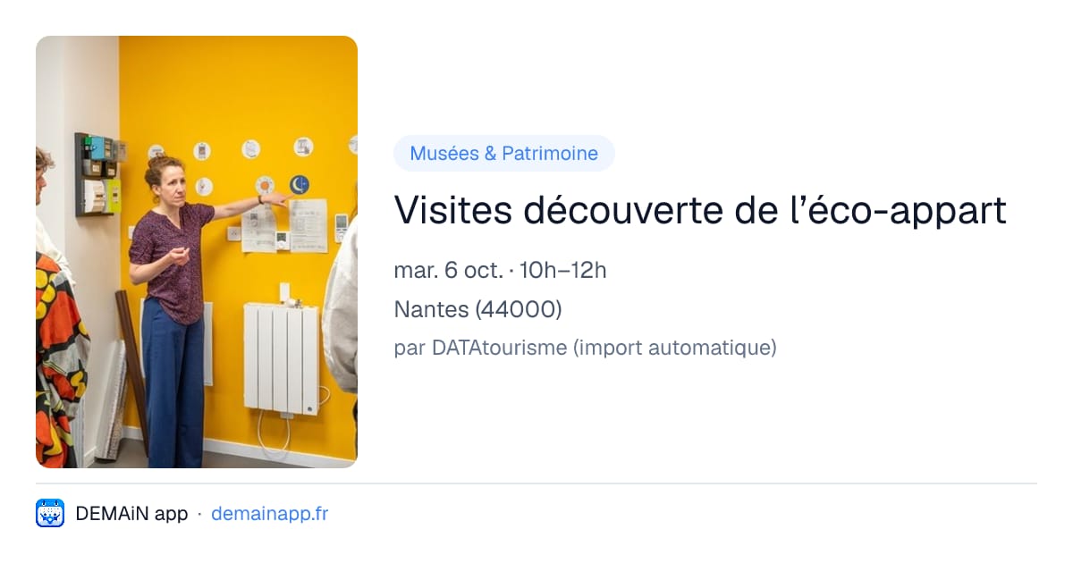 Visites découverte de l’éco-appart — Nantes