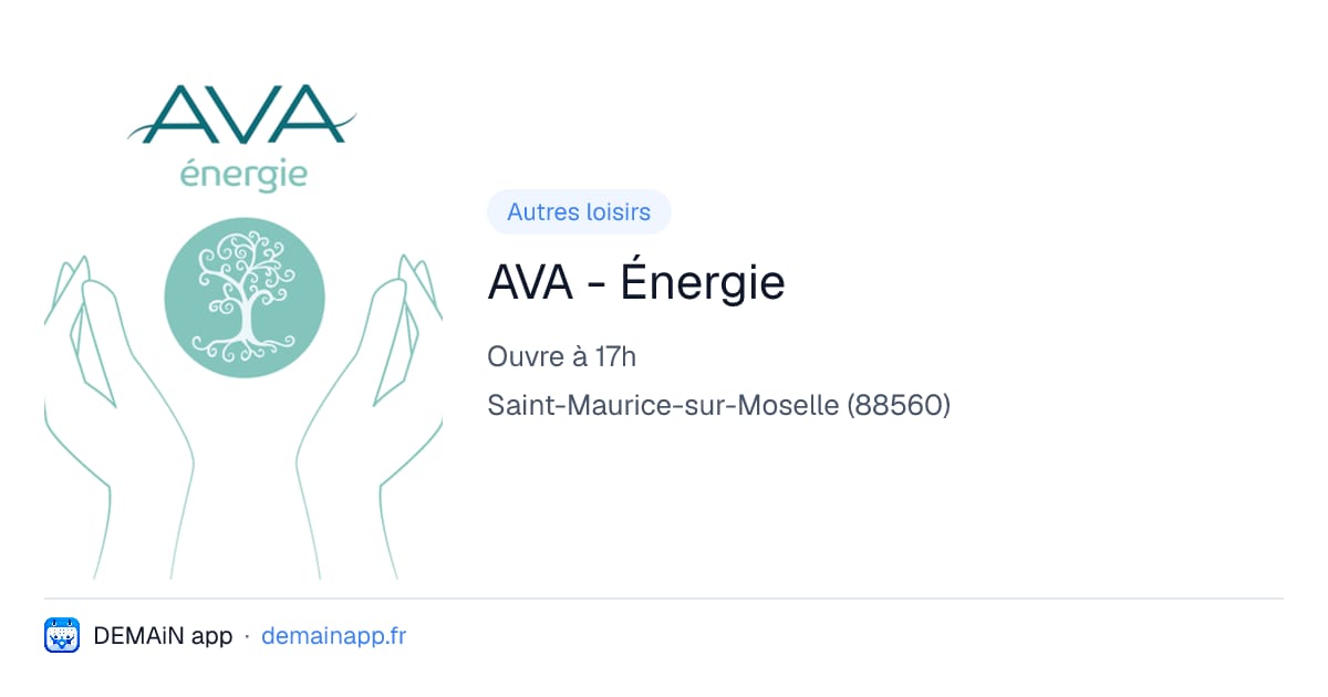 AVA - Énergie — Saint-Maurice-sur-Moselle