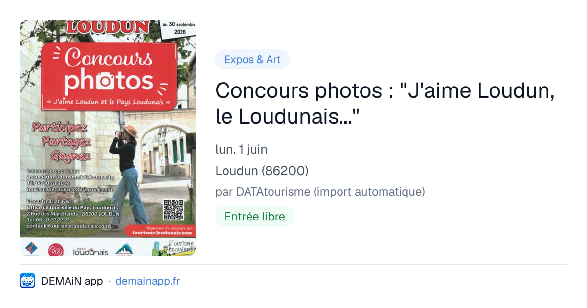 Concours photos : "J'aime Loudun, le Loudunais..." — Loudun
