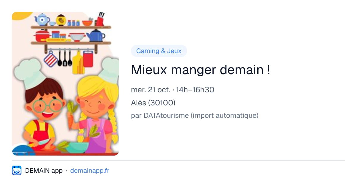 Mieux manger demain ! — Alès