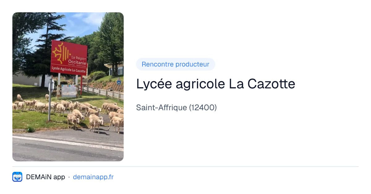 Lycée agricole La Cazotte — Saint-Affrique