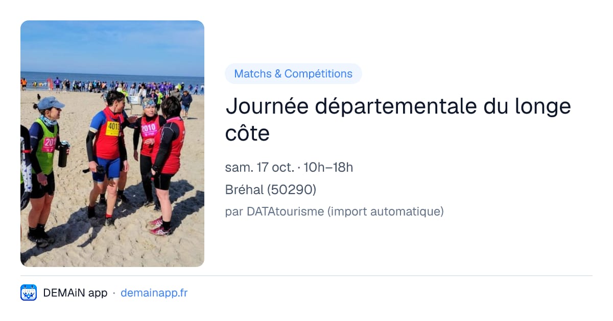 Journée départementale du longe côte — Bréhal