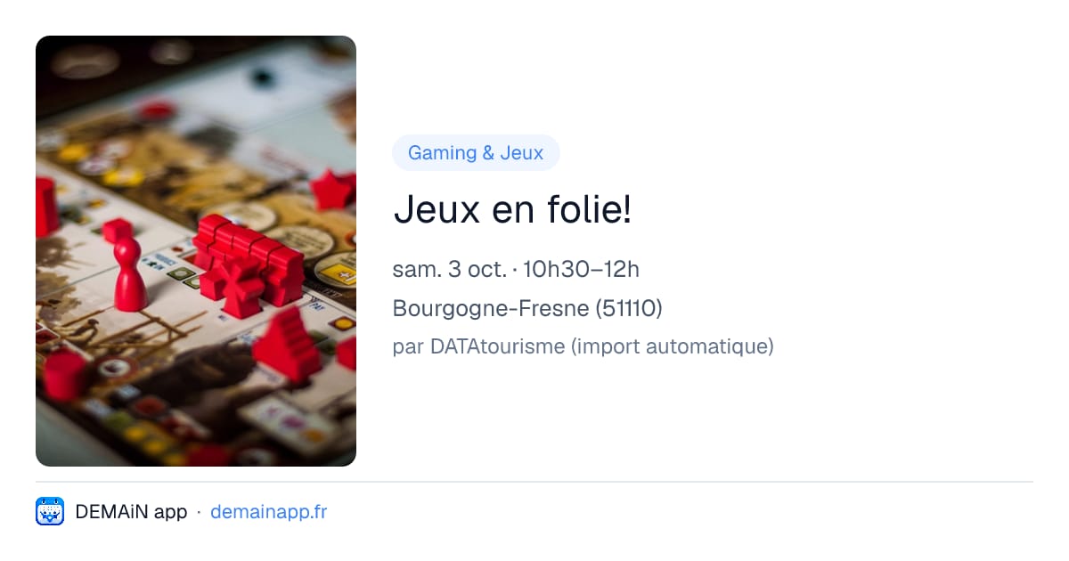 Jeux en folie! — Bourgogne-Fresne