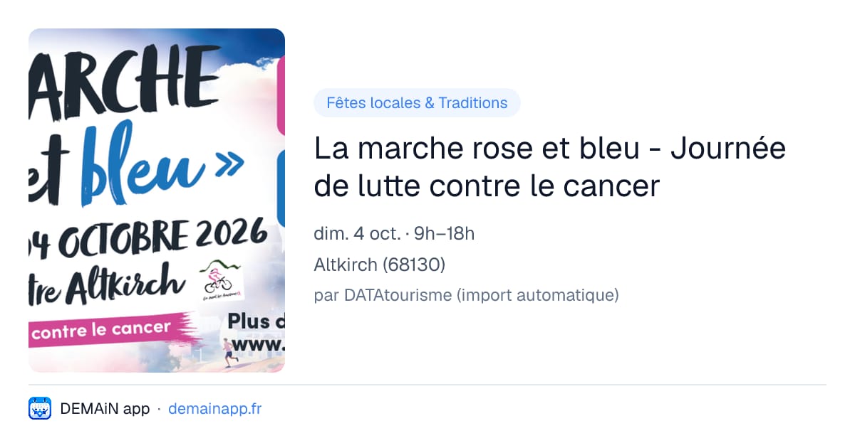 La marche rose et bleu - Journée de lutte contre le cancer — Altkirch