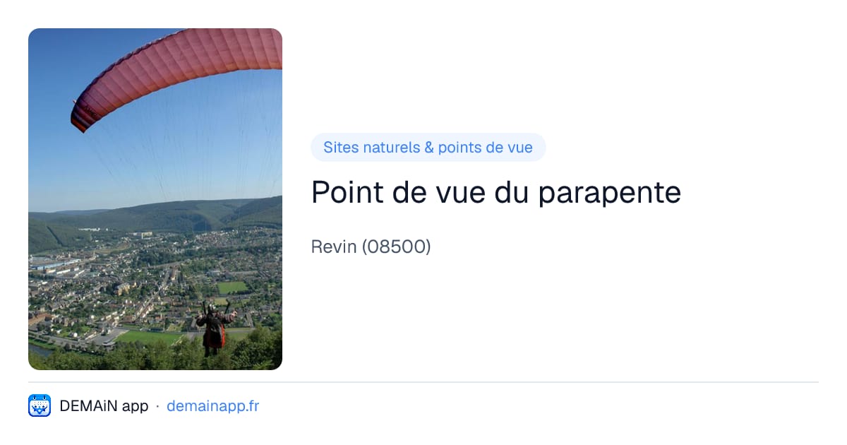Point de vue du parapente — Revin