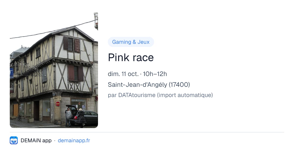 Pink race — Saint-Jean-d'Angély