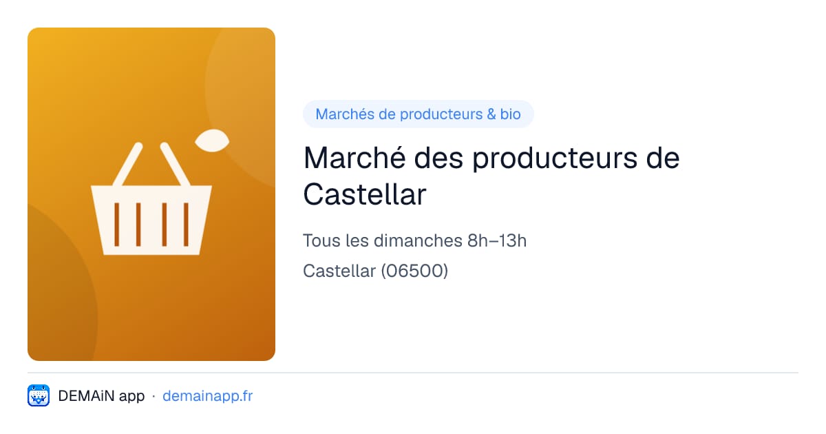 Marché des producteurs de Castellar — Castellar