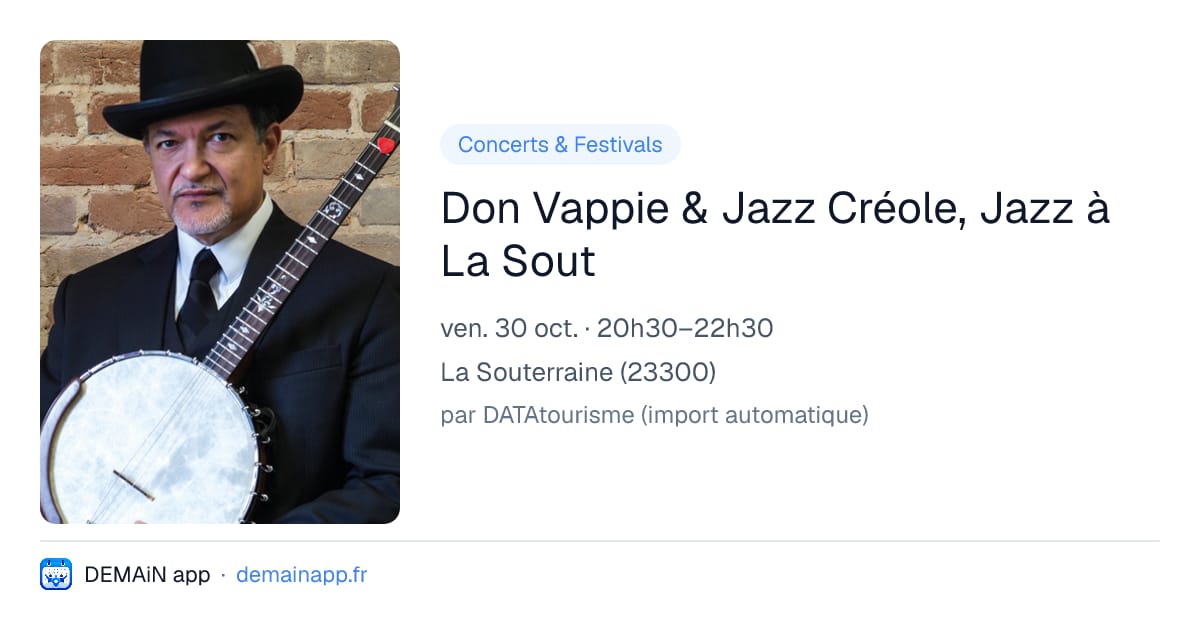 Don Vappie & Jazz Créole, Jazz à La Sout — La Souterraine