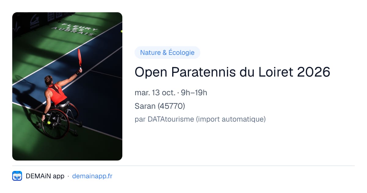 Open Paratennis du Loiret 2026 — Saran
