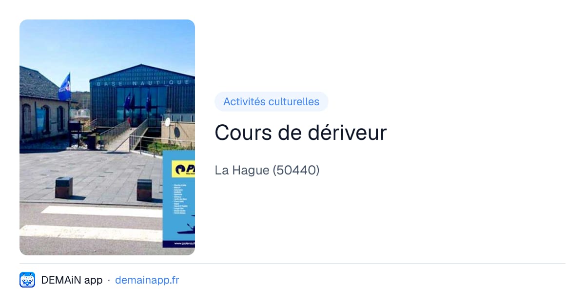 Cours de dériveur — La Hague