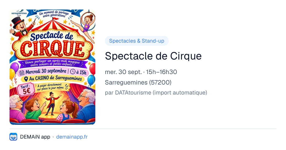 Spectacle de Cirque — Sarreguemines