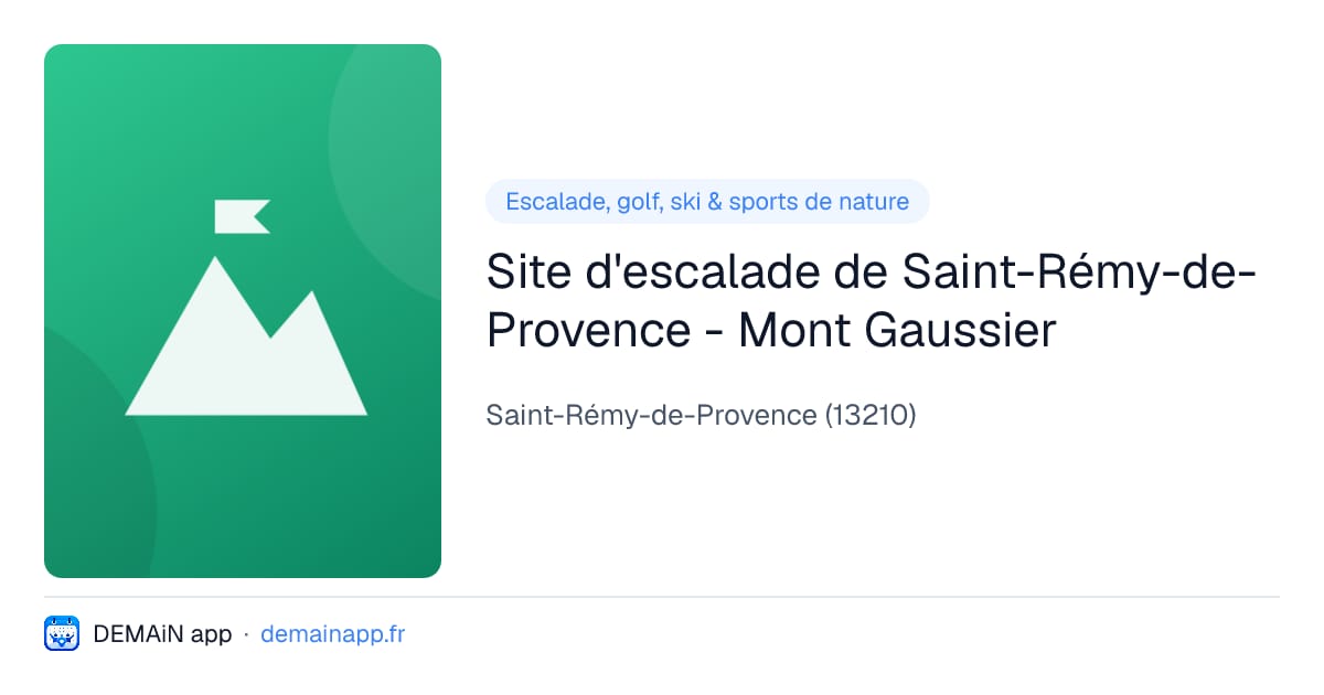 Site d'escalade de Saint-Rémy-de-Provence - Mont Gaussier — Saint-Rémy-de-Provence