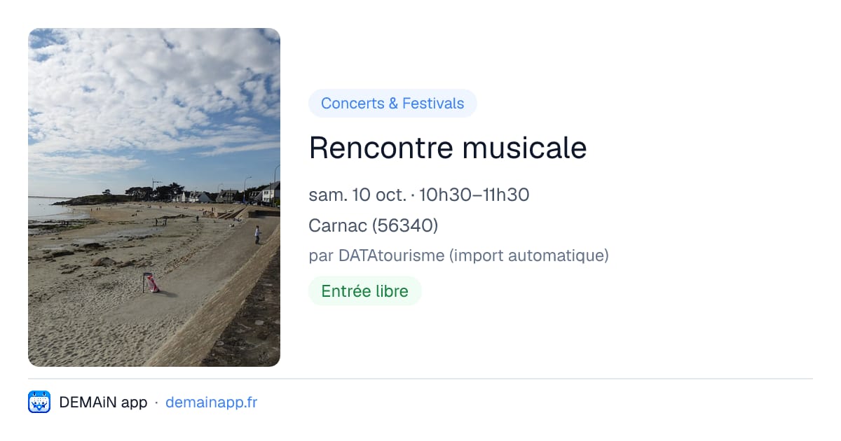 Rencontre musicale — Carnac