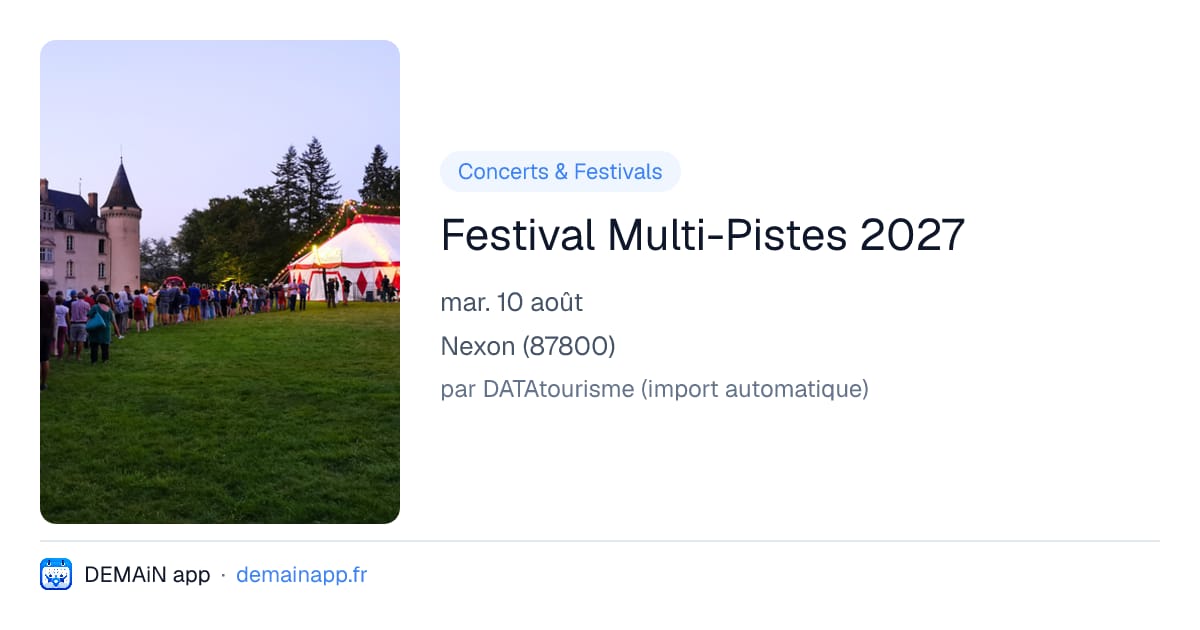 Festival Multi-Pistes 2027 — Nexon