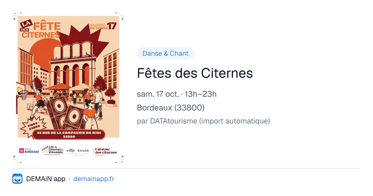 Fêtes des Citernes — Bordeaux