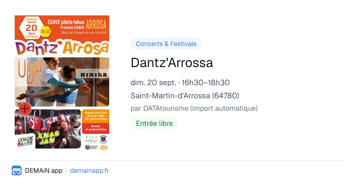 Dantz'Arrossa — Saint-Martin-d'Arrossa