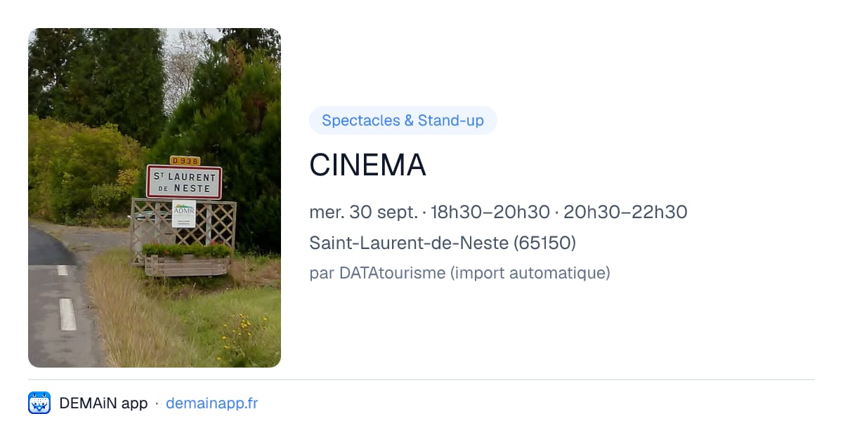 CINEMA — Saint-Laurent-de-Neste