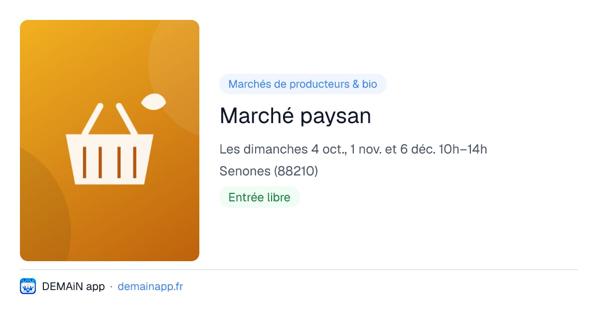 Marché paysan — Senones