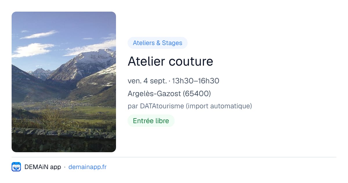 Atelier couture — Argelès-Gazost