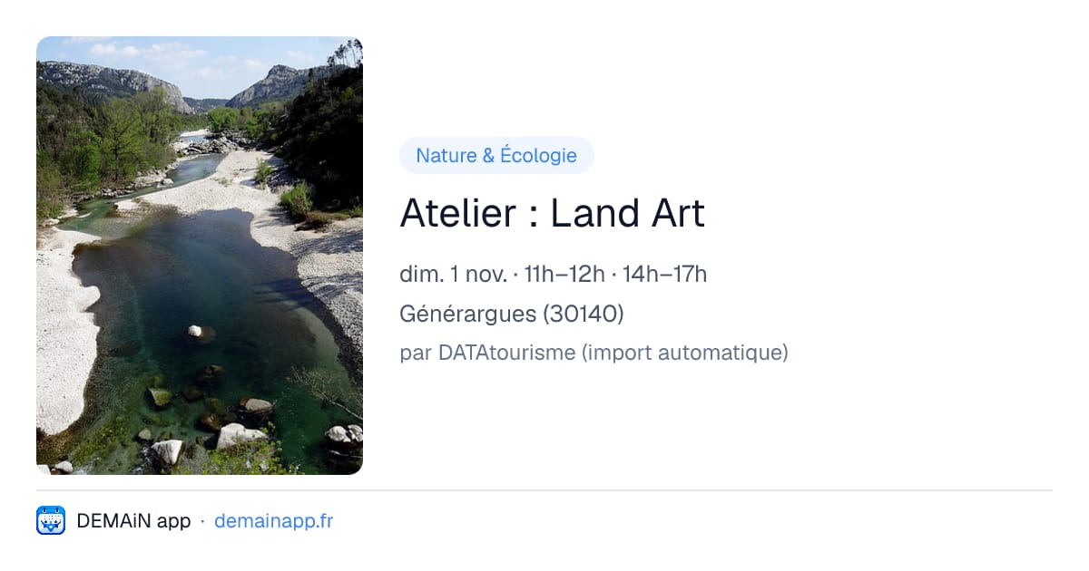 Atelier : Land Art — Générargues