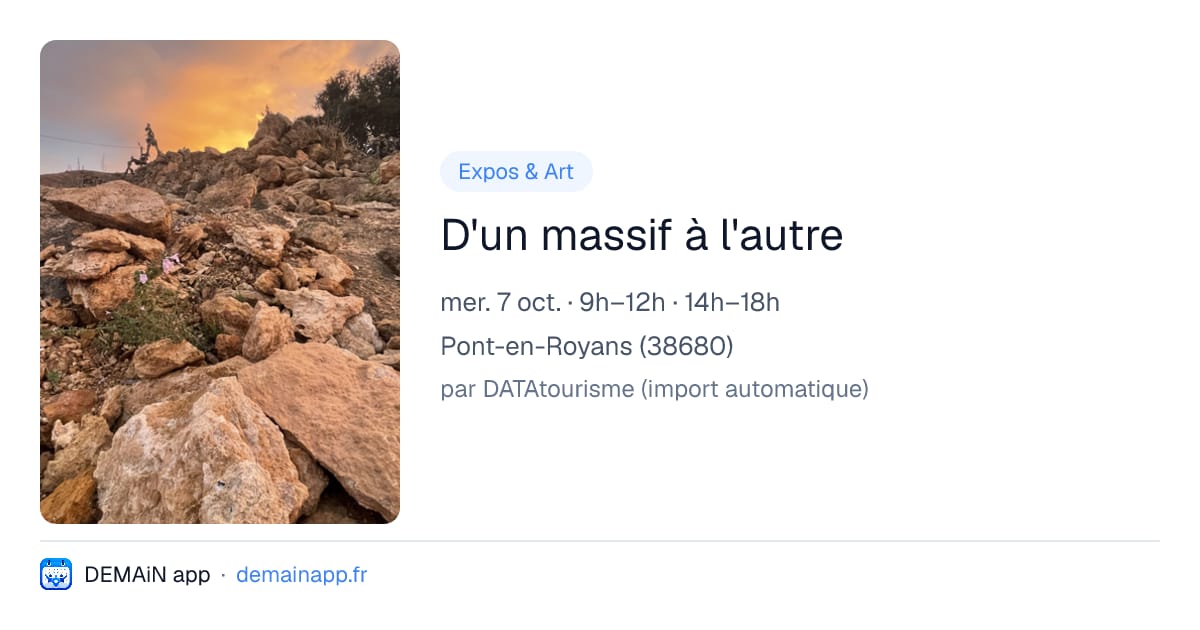 D'un massif à l'autre — Pont-en-Royans