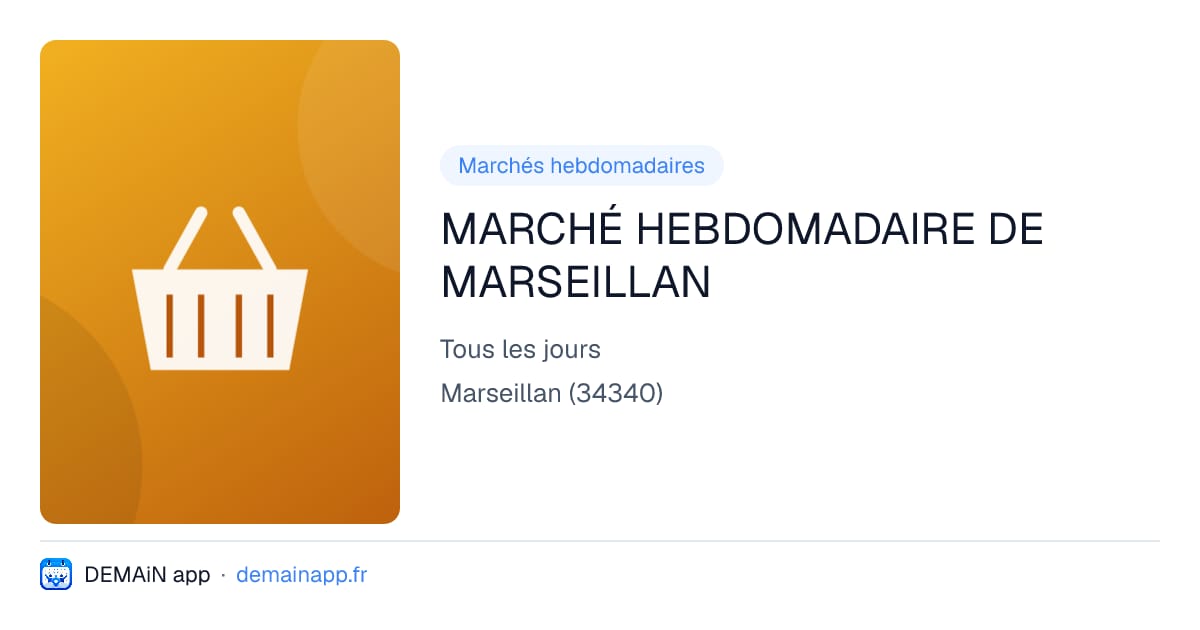 MARCHÉ HEBDOMADAIRE DE MARSEILLAN — Marseillan