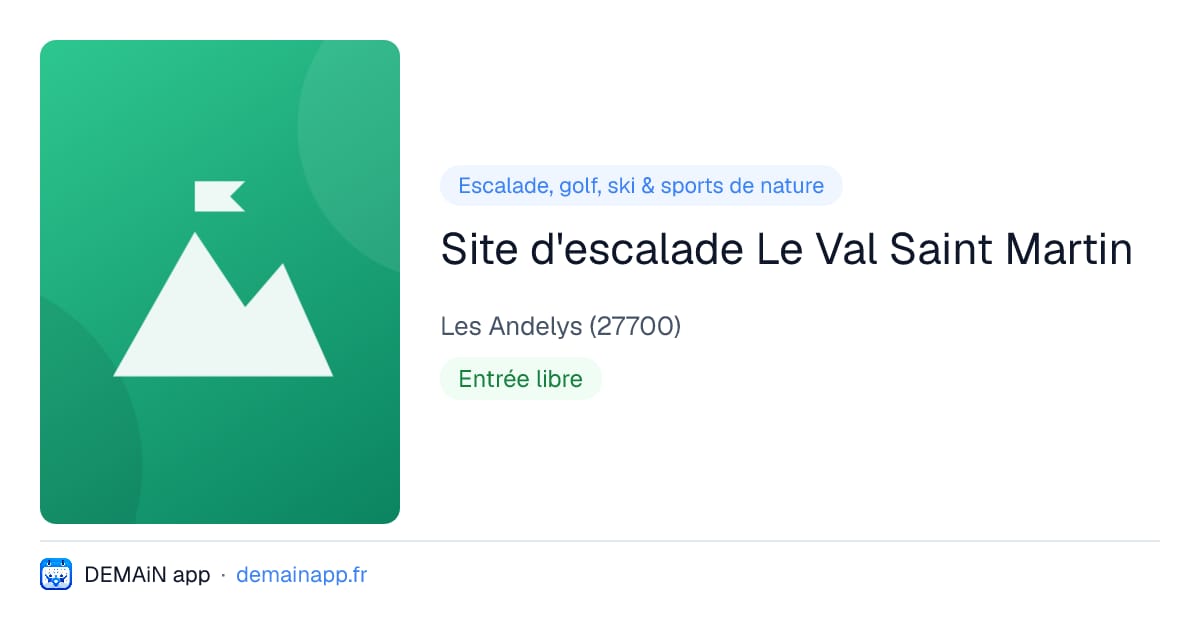 Site d'escalade Le Val Saint Martin — Les Andelys