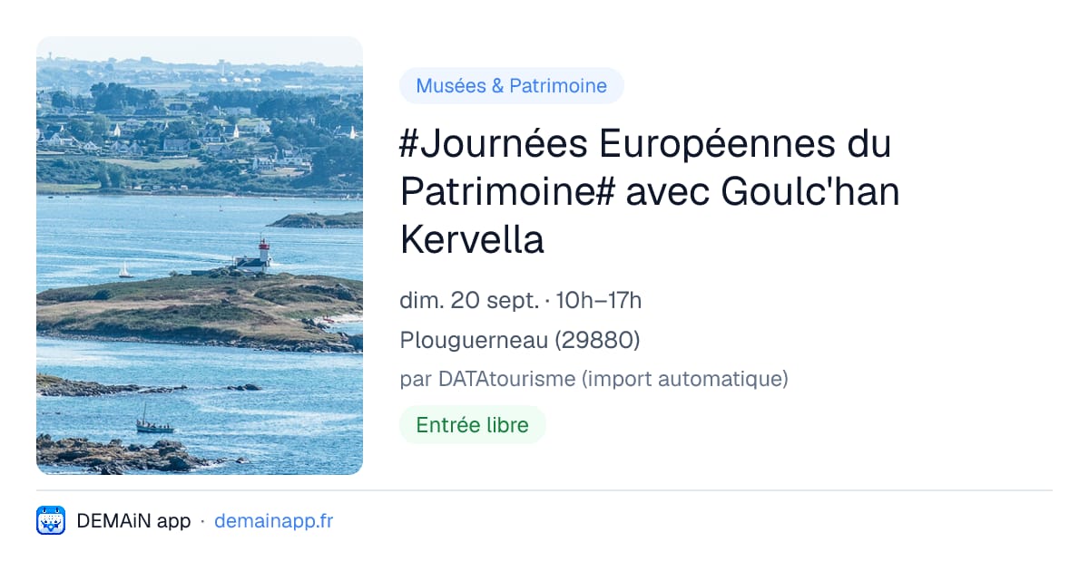 #Journées Européennes du Patrimoine# avec Goulc'han Kervella — Plouguerneau